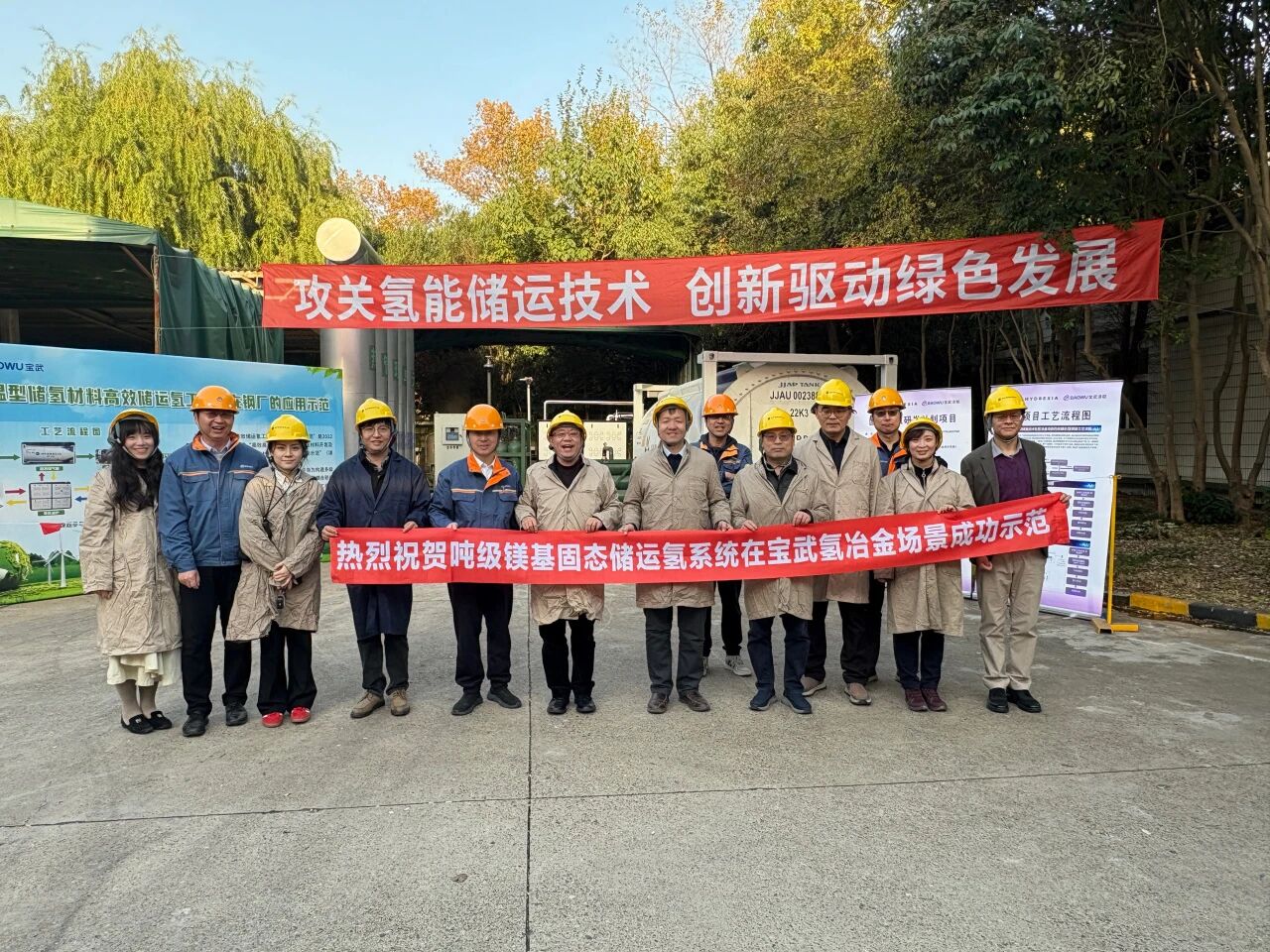 全球首例吨级镁基固态储运氢系统在氢冶金场景成功示范(图1)